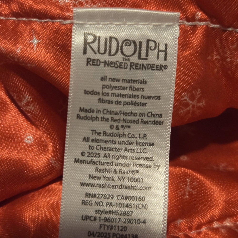 NWOT Rudolph Christmas Rattle Security Blanket Lovey. - Picture 4 of 4